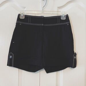 Bebe Woman’s Dressy Linen Flat Black Shorts size 0